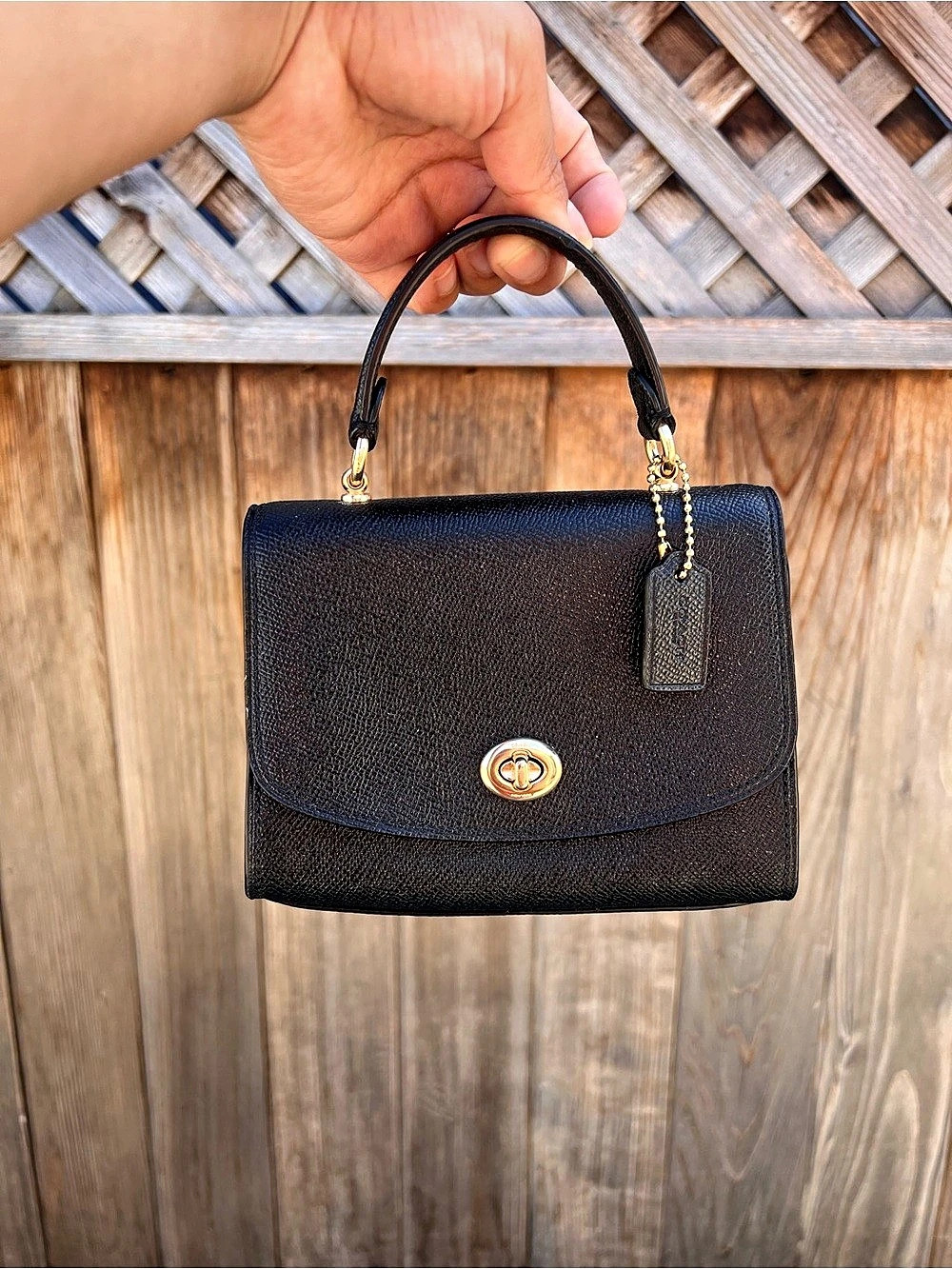 Coach Black micro tilly Leather Bag